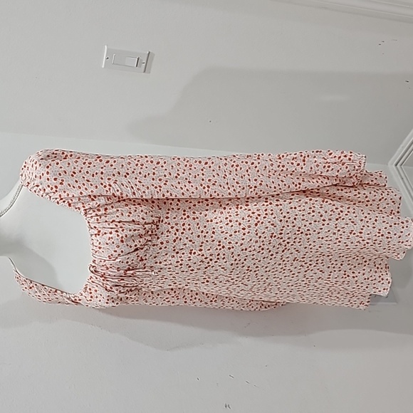 Cotton Candy LA pink floral summer dress, Size M open tie back pink red - Picture 6 of 13